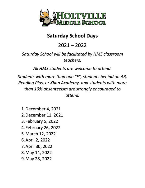 HMS - Saturday School Days